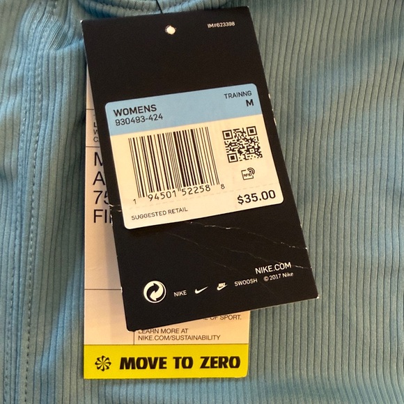 Nike Light Blue Ribbed Twist-Front Cropped Tank - Picture 6 of 6